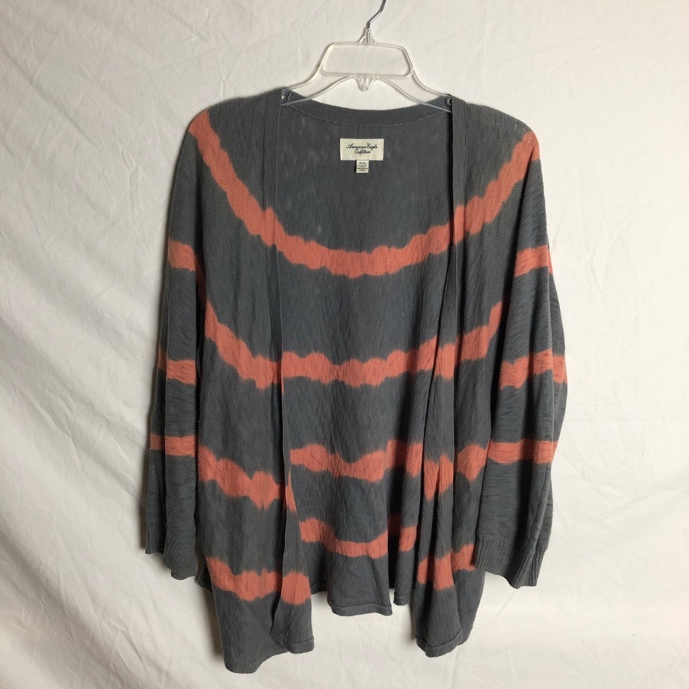 Grey and peach cardigan